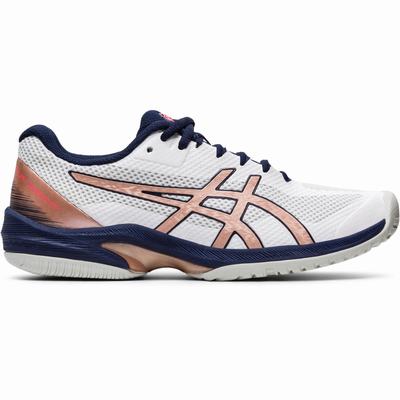 Női Asics Court Speed FF Teniszcipő AS6547213 Fehér/Rózsaszín Arany